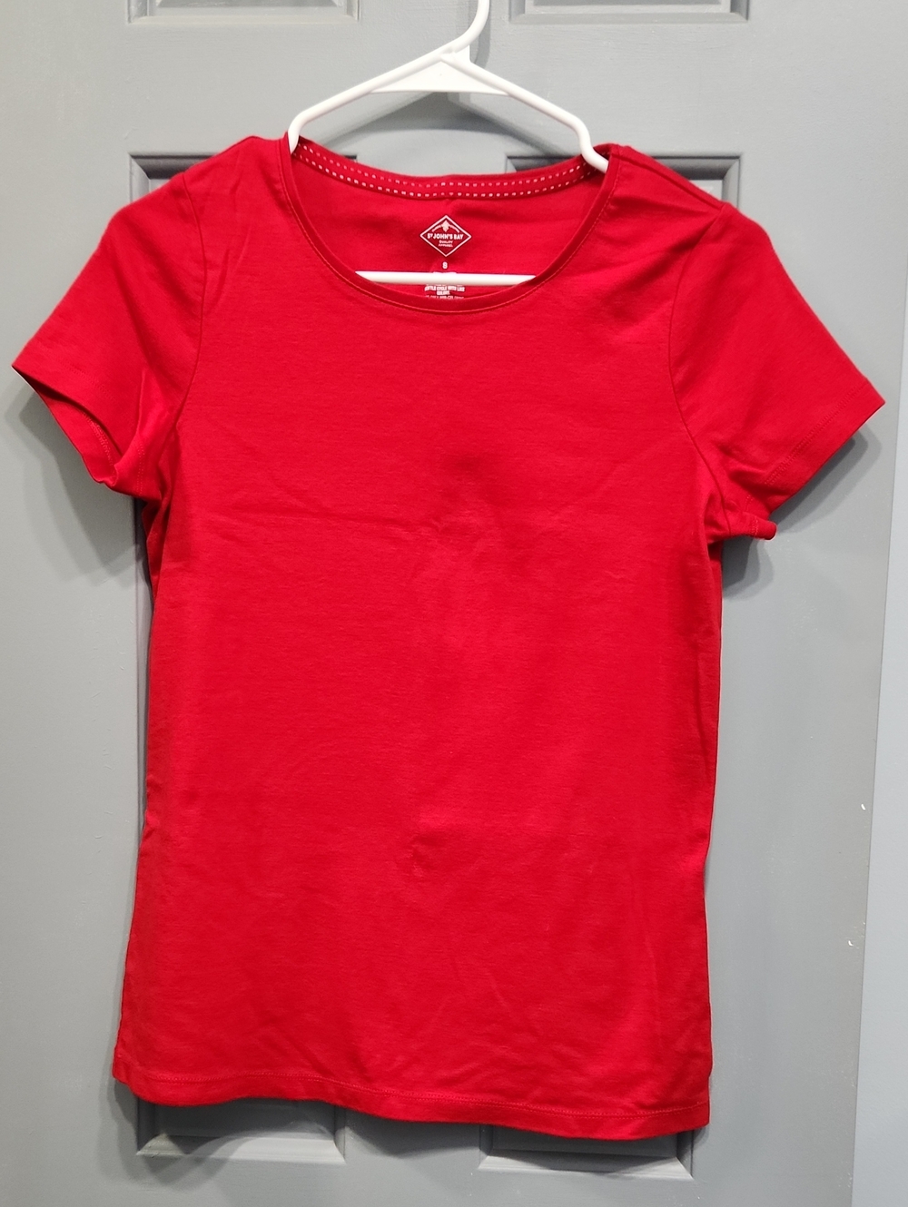 St. John's Bay Red Cotton Tee